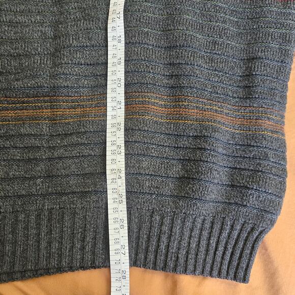 Gianfranco Ruffini Mens Vintage 90s Grandpa Textured Open Knit Stripe Sweater L - Picture 10 of 10